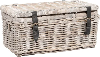 Produktbild von Rattan Truhe RESSY White Wash ca.60cm Couchtisch