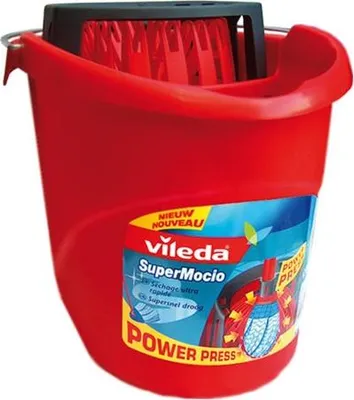 Produktbild von Vileda  Super Mocio Eimer mit Wringeinsatz Power-Press-Funktion für Wischmopps