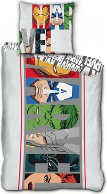 Obrázok produktu pre Obliečka na prikrývku Avengers Marvel Heroic Squad 140×200 cm, 63×63 cm z mikrovlákna