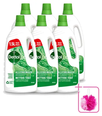 Produktbild von 6 x Dettol Original Allesreiniger - 1,5 l - Sparpackung - 6 Stücke
