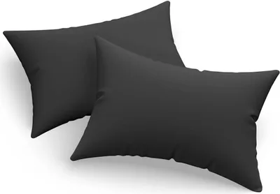 Produktbild von L'Essentiel Linge de Maison, Kissenbezug-Set (2 Stück), Solid - Black, 65 % BAUMWOLLE / 35 % POLYESTER, Schwarz, 50 x 70 cm