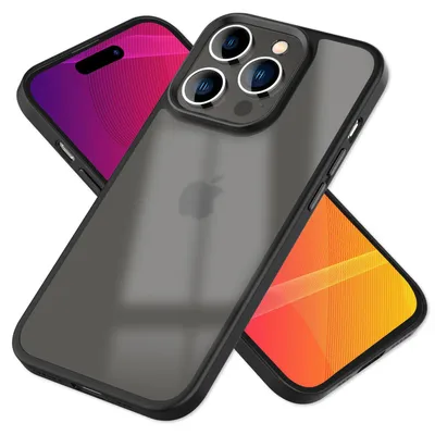 Obrázek produktu pro Hybridní pouzdro pro iPhone 14 Pro Max - Matt Cover Hard Case Silicone Protective Frame Black