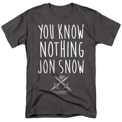 Produktbild von Game Of Thrones - "You Know Nothing" T-Shirt für Herren/Damen Uni TV36340 (M) (Holzkohle)