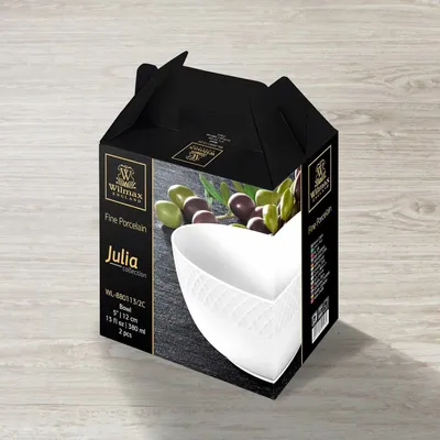 Zdjęcie produktu dla Miska Wilmax 12 cm, 380 ml, biała porcelana, zestaw 2 szt. WL-880113/2C