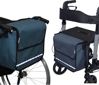 Produktbild von SENIORI Rollator / Rollstuhl Tasche Rollatortasche Rollstuhltasche 5. Blau_classic
