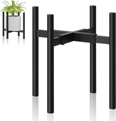 Immagine prodotto di Supporto regolabile in metallo per piante da interno - nero - 1 pezzo