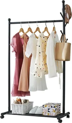 Produktbild von Schwarz SchwaKleiderständer Kleiderwagen Rollgarderobe Garderobenständer
