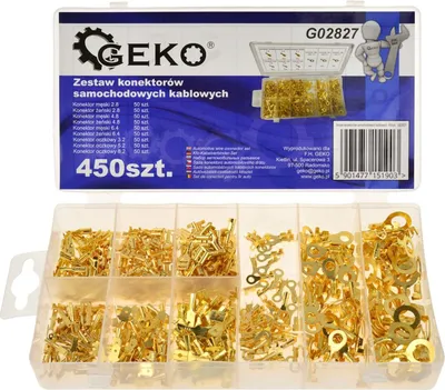 Obrázok produktu pre Sada elektrických káblových konektorov pre automobily 450ks 2,8 - 8,2mm Geko