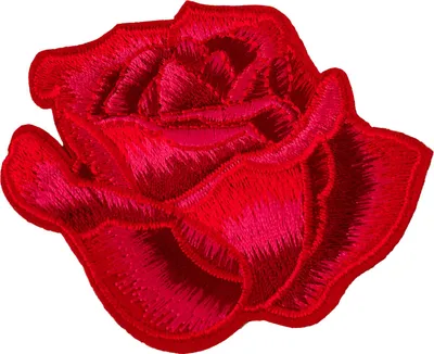 2 Rosen Aufbügler, Applikationen Zierapplikation, 78x65mm, rot-pink