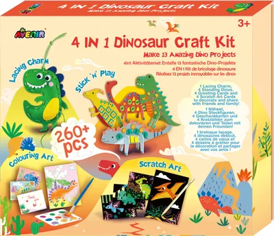 Zdjęcie produktu dla Zestaw kreatywny 4 w 1 - Dinozaury