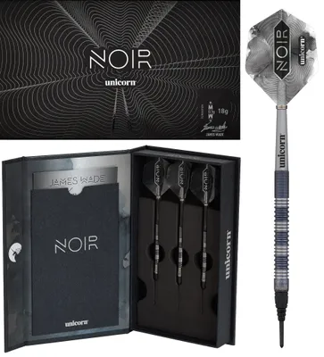 Produktbild von Unicorn NOIR James Wade Soft Dart Presentation Box - 18g -- 1 Satz
