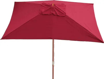 Produktbild von Sonnenschirm Lissabon, Gartenschirm Marktschirm, 3x4m Polyester/Holz 6kg  bordeaux