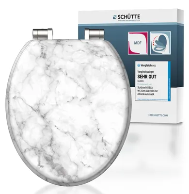 Produktbild von SCHÜTTE MDF WC Sitz MARMOR STONE, Toilettendeckel mit Absenkautomatik