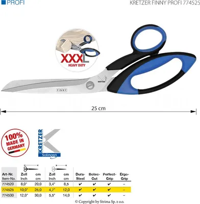 Obrázek produktu pro Nůžky na těžké materiály KRETZER FINNY PROFI 774525