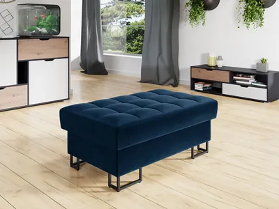 Obrázek produktu pro Taburet do obývacího pokoje COLUMBUS - tmavý modrý
