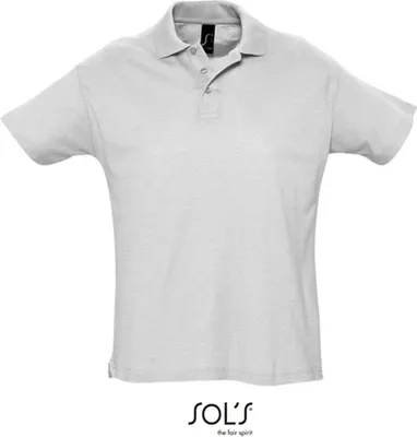 Produktbild von SOLs 11342 | Herren Summer Poloshirt II Seitenschlitze - Farbe: Ash (Heather) - Größe: XXL