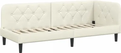 Produktbild von vidaXL Eckbettgestell Creme 80 x 200 cm Samt