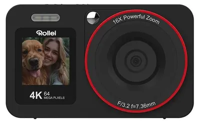 Obrázek produktu pro Rollei Compactline 12030, 64 MP, 9248 x 6936 px, 1/3.2", 4K Ultra HD, 115 g, Černá