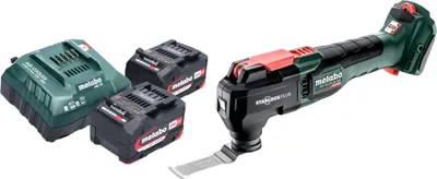 Zdjęcie produktu dla Akumulatorowe narzędzie wielofunkcyjne Metabo MT 18 LTX BL QSL 18 V bezszczotkowe Starlock Plus + 2x akumulator 4,0 Ah + ładowarka