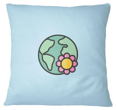 Kissenhülle 45x45 cm Hellblau Polyester mit Reißverschluss