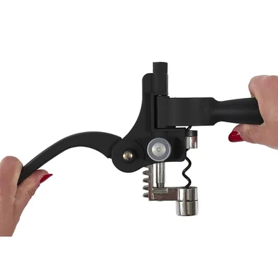 Produktbild von Professioneller Weinöffner – 19 x 19 x 5 cm – r Korkenzieher – Weinzubehör-Geschenk – Ergonomischer Korkenzieher – Schwarz