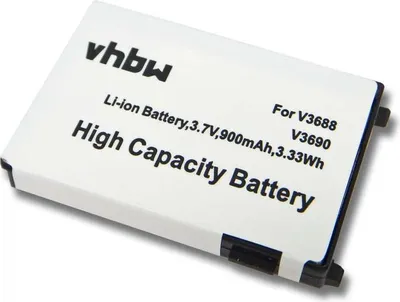 Produktbild von vhbw Akku kompatibel mit Motorola V8088, V998, V998+, V8162, V8260, V8068, V8160, V8062 Handy Smartphone Telefon (900 mAh, 3,7 V, Li-Ion)