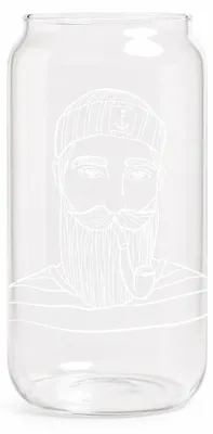 Produktbild von Longdrinkglas 15cm Transparent Weiß - Borosilikatglas 500ml Seemann, KI-generiertes Bild