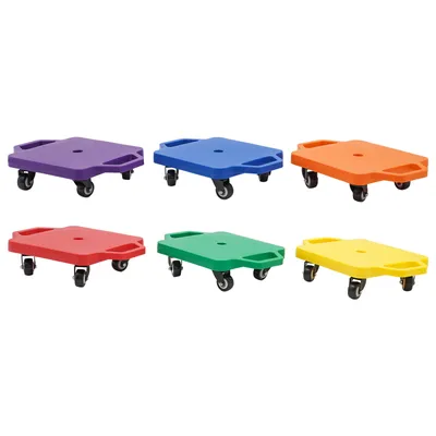 Produktbild von Roller-Board, Scooter Board aus Kunststoff mit Sicherheitshandgriffen, Kinder-Roller-Board