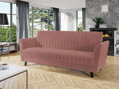Produktbild von MIRJAN24 Schlafsofa Vinti, Polstersofa mit Bettkasten und Schlaffunktion, Sofa vom Hersteller, Stilvoll Couch (Farbe: Mono 235)