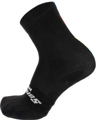 Produktbild von SANTINI Klassische Fahrradsocken - UCI RAINBOW - Schwarz XS-S