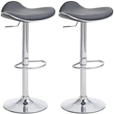 Produktbild von CLP 2er Set Barhocker Shanghai drehbar und höhenverstellbar grau