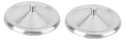 Edelstahl Becherdeckel 2 Stück rund 8,5 cm silber