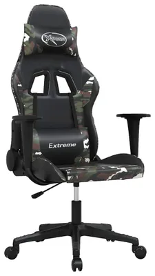 Produktbild von vidaXL Gaming-Stuhl Schwarz und Tarnfarben Kunstleder