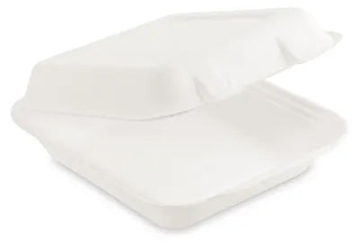 Produktbild von 50x Menüboxen Lunch-Boxen Sandwichbox Zuckerrohr 220x200x67mm
