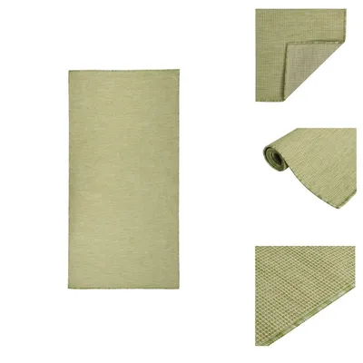 Immagine prodotto di vidaXL Tappeto da esterno, tessuto piatto, 100x200 cm, verde - Tappeti