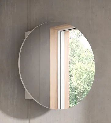 Produktbild von Riff Spiegelschrank Bad Ø70 cm 1 Tür weiß.