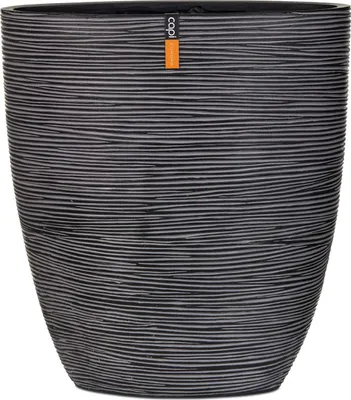 Produktbild von Capi Europe - Topf oval hoch Rib - Anthrazit - 14x32x17