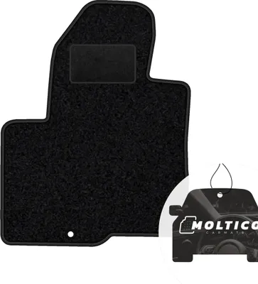 Produktbild von moto-MOLTICO Fahrer Fußmatte Auto Velours Fahrerseite Autoteppiche Schwarz Fahrermatte 1-teilig passend für Hyundai Santa Fe II 2006-2009