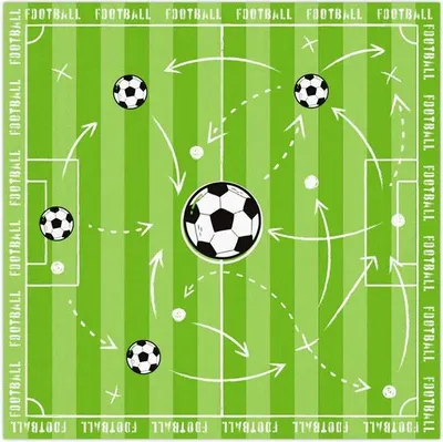 Obrázek produktu pro Ubrousky FUSSBALL Narozeniny MS 33 x 33 cm x 10