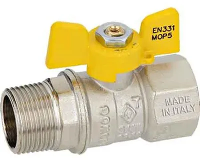 Immagine prodotto di Valvola A Sfera Per Gas M.f. A Farfalla 3/4"