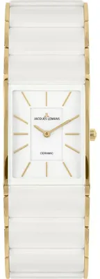 Zdjęcie produktu dla Jacques Lemans 1-2214D Zegarek damski Ceramika Dublin Złoty/Biały