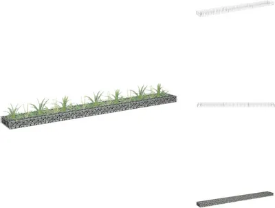 Image de vidaXL Gabion plateau acier galvanisé 270x30x10 cm - Pots de fleurs & Jardinières