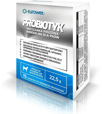 Obrázok produktu pre Eurowet Probiotikum v sáčkoch pre psov 15 x 1,5 g