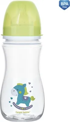 Obrázok produktu pre Canpol, Butelka niemowlca, szerokootworowa, antykolkowa, Exotic Animals 35/221, green, 240 ml