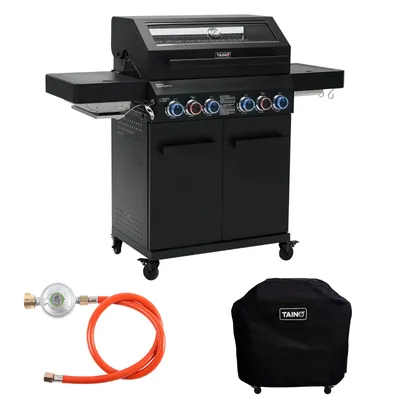 Produktbild von TAINO PLATINUM YAMARA DARK 4+2 Gasgrill Stahl 4 Brenner Sear-Burner Backburner