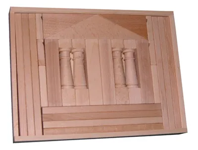 Produktbild von Ebert 207047 Baukasten Domizil 4 Holzbausteine