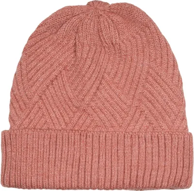 Produktbild von styleBREAKER Damen Strickmütze mit Rautenförmigem Rippmuster und breitem Umschlag, Feinstrick Mütze, Strick Beanie 04024192