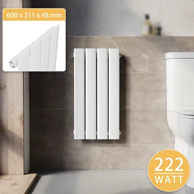 Produktbild von SONNI grzejnik pionowy mały grzejnik płytowy biały 600×311mm