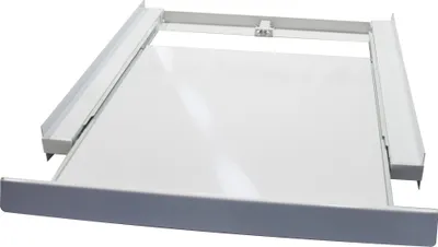 Obrázek produktu pro Vysoce kvalitní instalační rám Scanpart Profi s pracovní deskou a napínacím popruhem, pro sušičku na prádlo na pračce, 60 cm, tlumič nárazů, jednodotykový systém, nosnost 20 kg