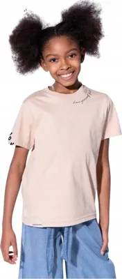Produktbild von Mädchen T-shirt - Beige - Größe 140 - 100% Baumwolle - Kinderbekleidung